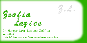 zsofia lazics business card
